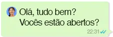 mensagem de WhatsApp